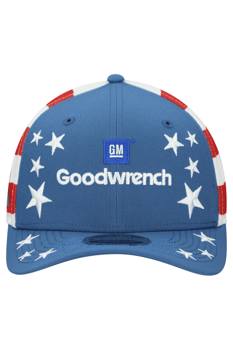 Men's New Era Blue Dale Earnhardt COOLERA 9SEVENTY Flag Adjustable Hat, Alternate, color, Blue
