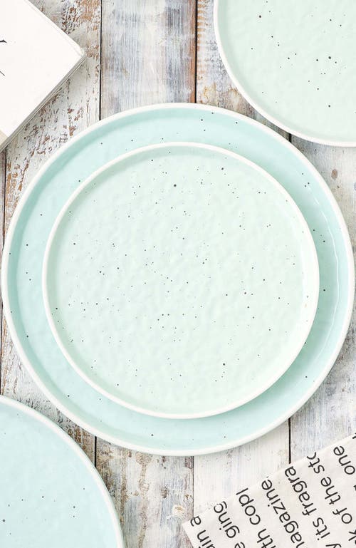 Stone Lain Elena Stoneware 4-piece Dinner Plate Set In Green