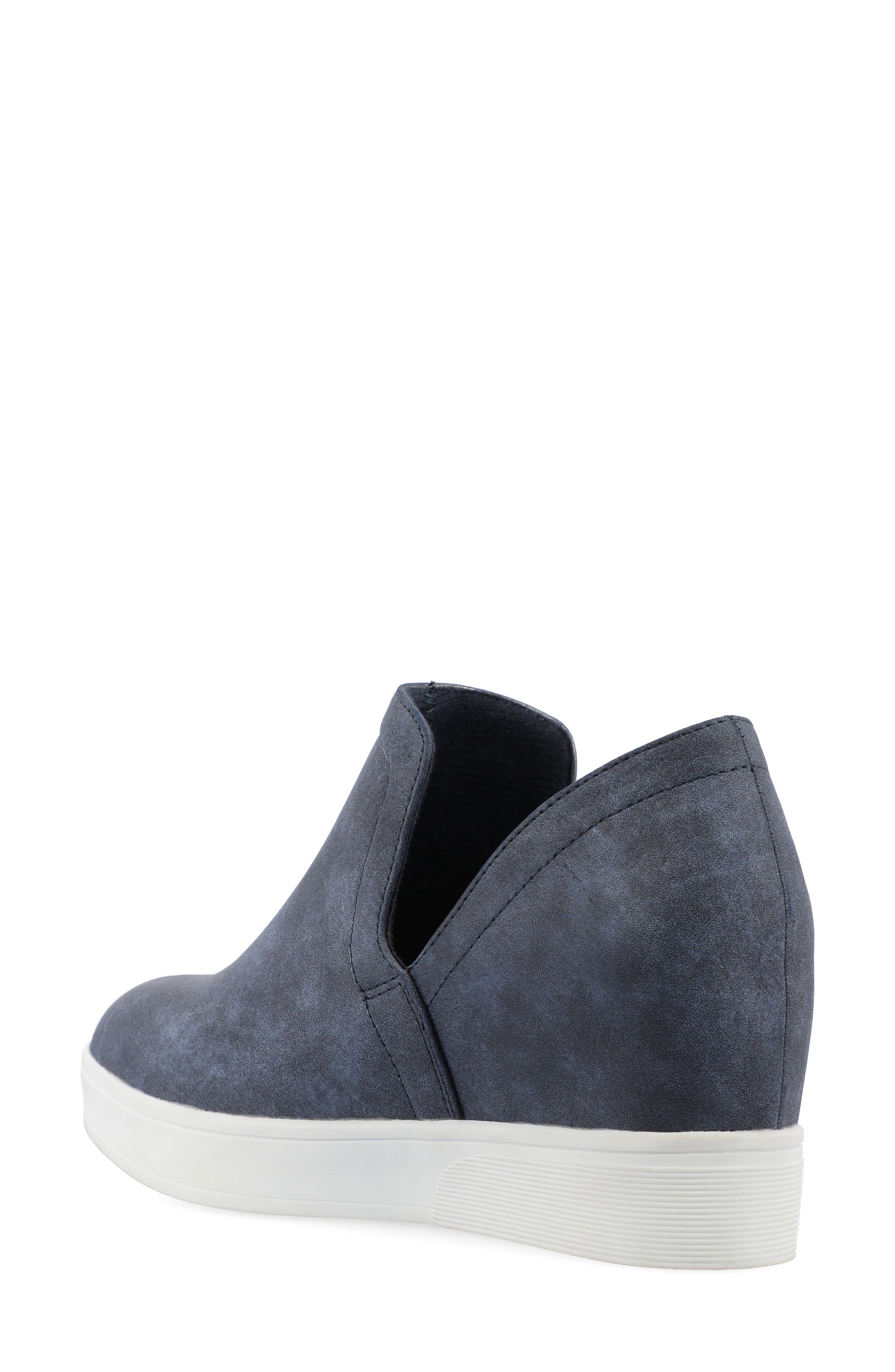 Journee Collection Cardi Wedge Platform Sneaker - Wide Width, Alternate, color, Blue