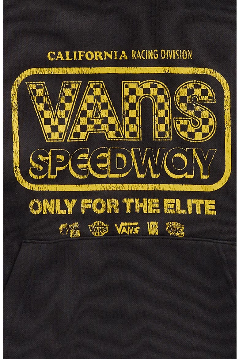 Kids' B Speedway Graphic Hoodie, Alternate, color, BLACK