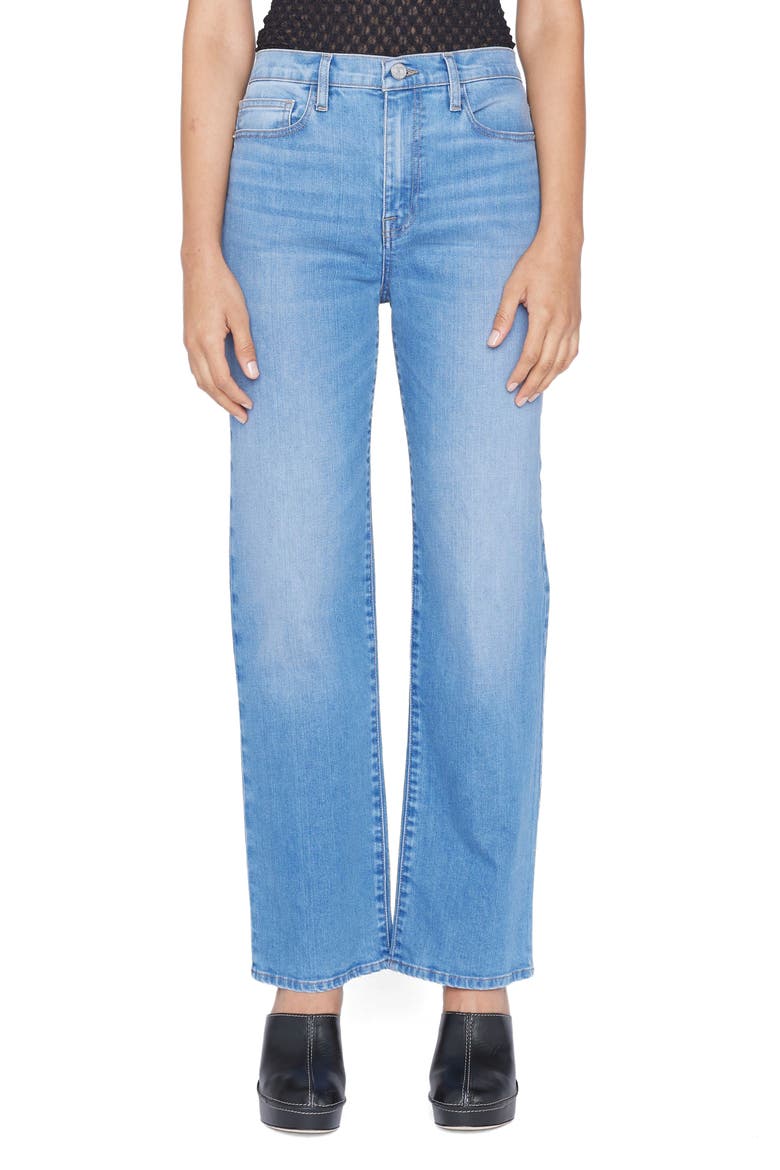 Le Jane High Waist Ankle Straight Leg Jeans, Main, color, DEEPWATER