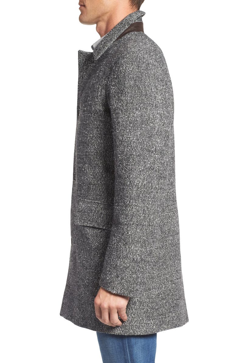 Billy Reid 'Astor' Three-Button Tweed Overcoat, Alternate, color, 