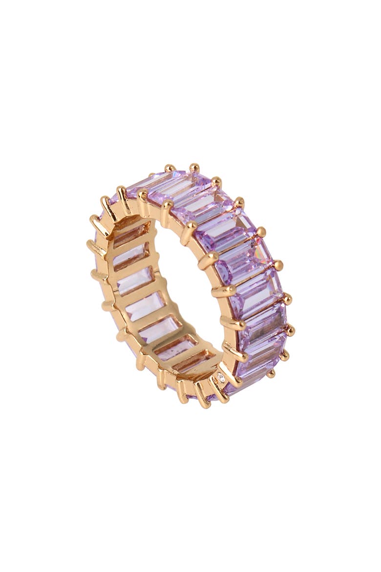 Baguette Crystal Ring, Main, color, LIGHT AMETHYST