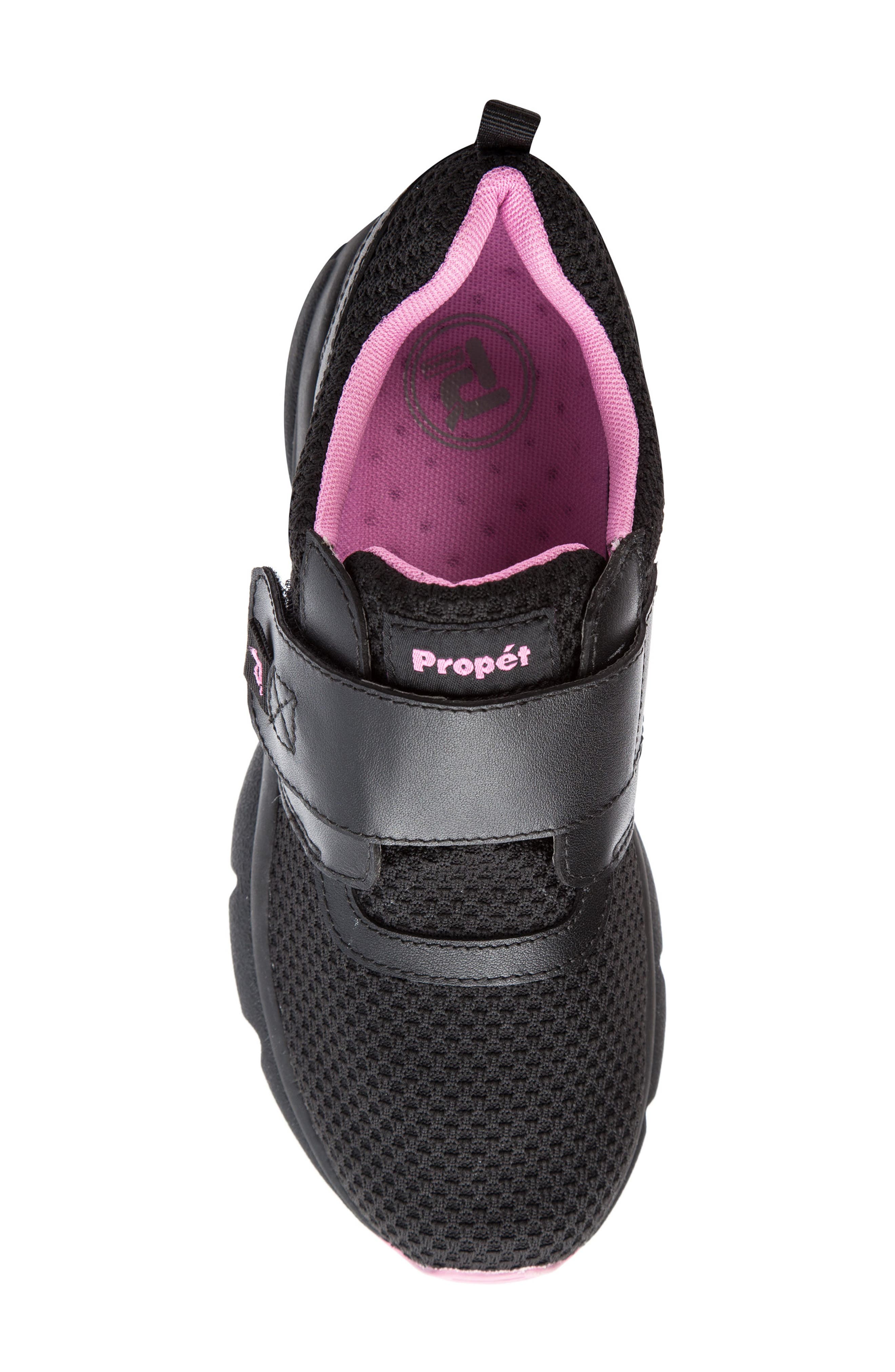Stability X Strap Sneaker, Alternate, color, BLACK/ BERRY FABRIC