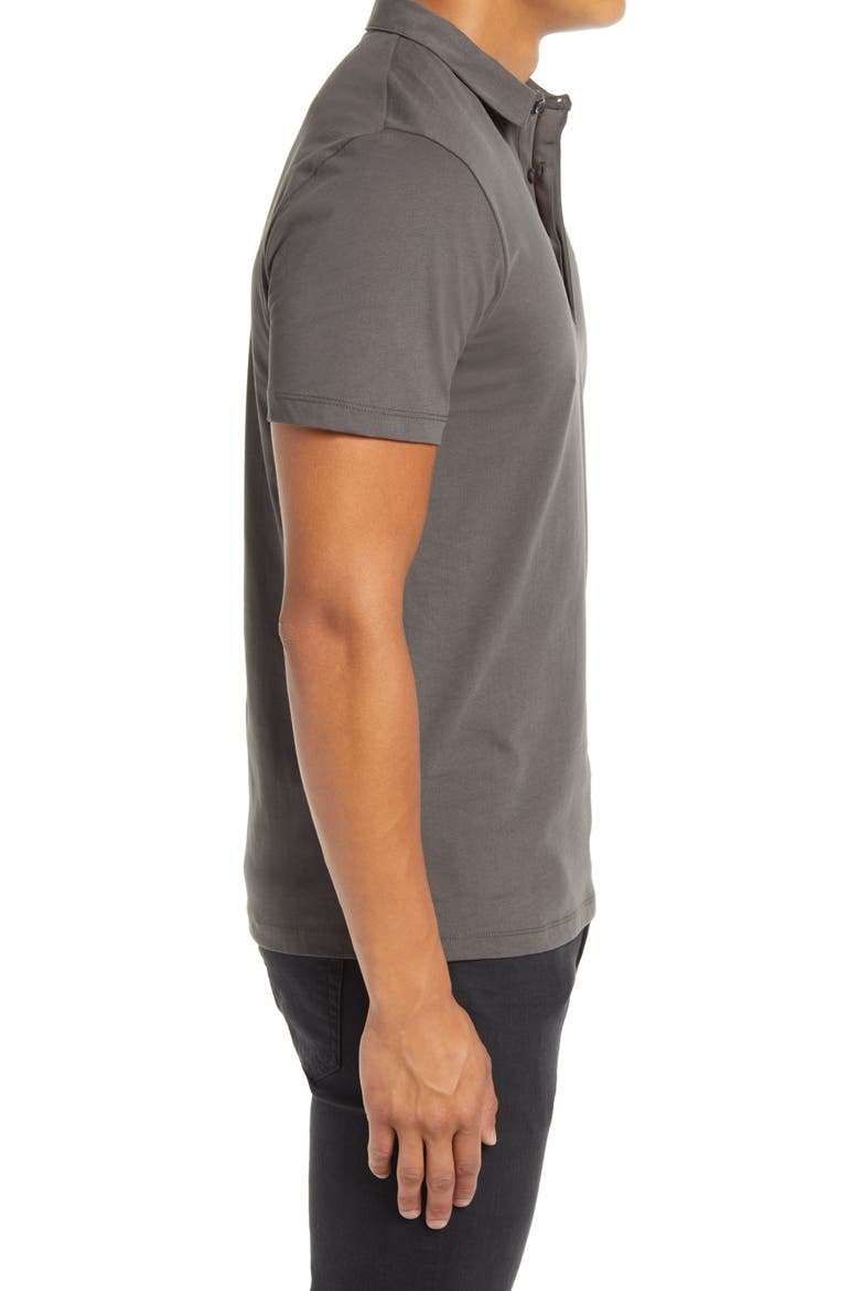 Brace Slim Fit Solid Polo, Alternate, color, SIDEWALK GREY