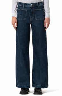 Mavi Jeans Paloma Marine Patch Pocket High Waist Wide Leg Jeans