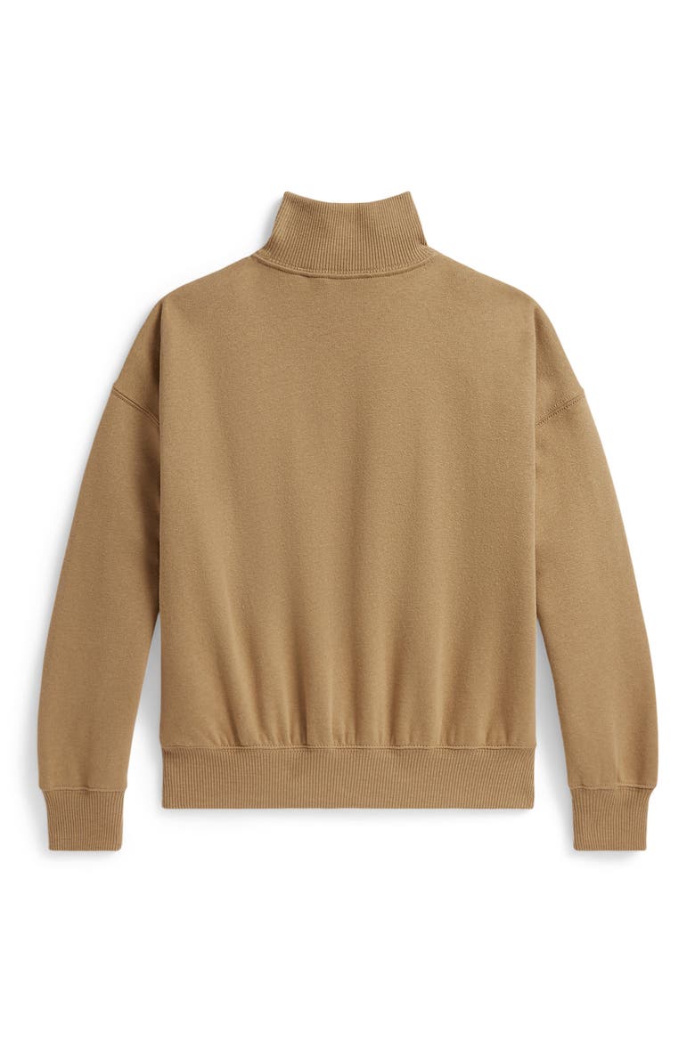 Fleeece Funnel Neck Sweatshirt, Alternate, color, CAMEL