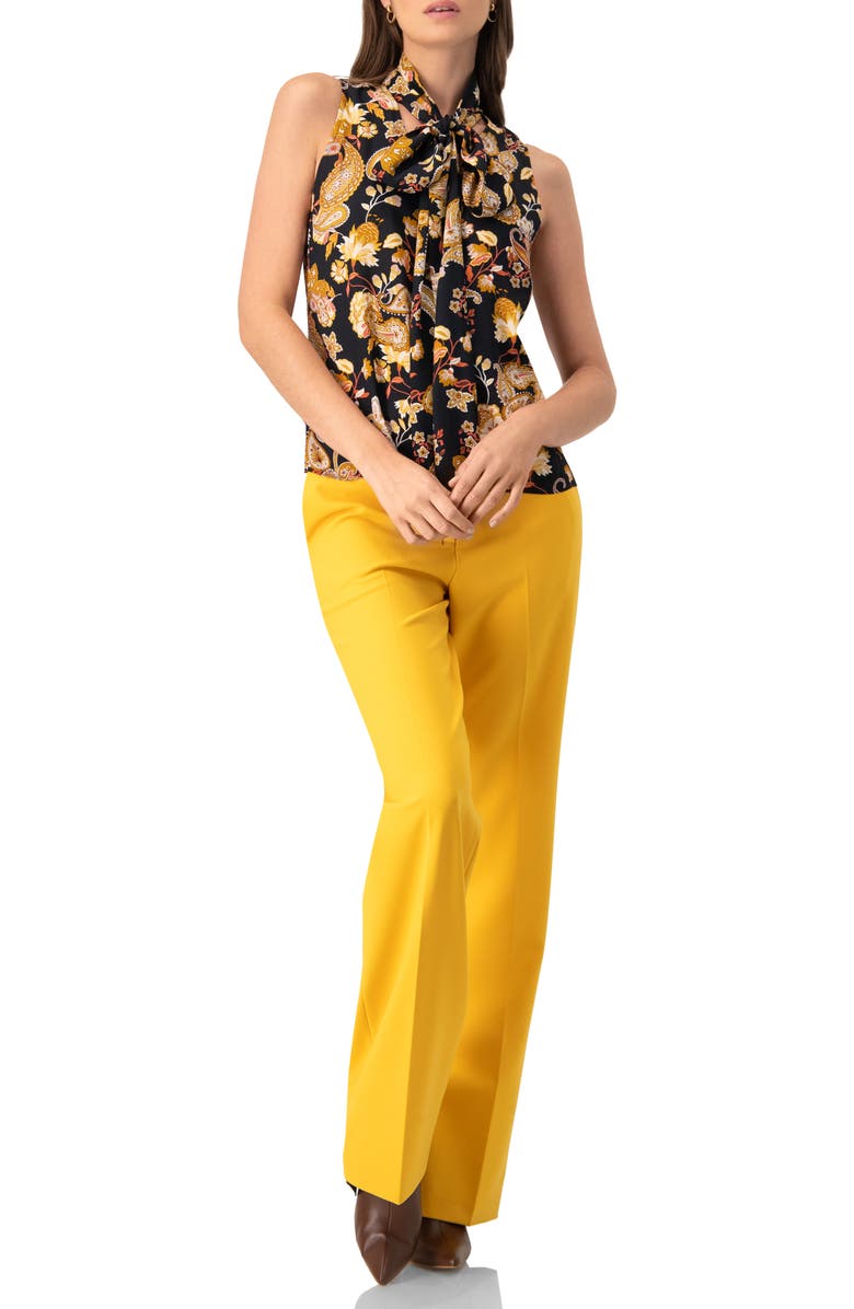 IVONNE Tailored Yellow Straight-Leg Pants, Alternate, color, Yellow