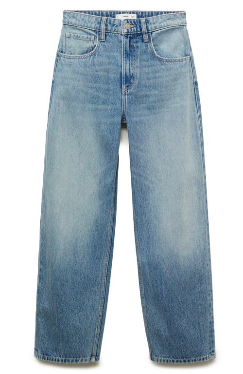 Mango High Waist Balloon Jeans In Blue