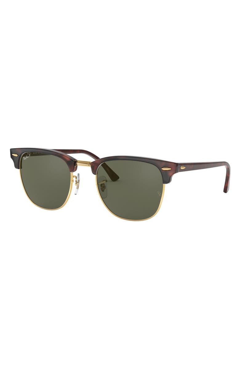 Ray-Ban Clubmaster 49mm Polarized Sunglasses, Alternate, color,