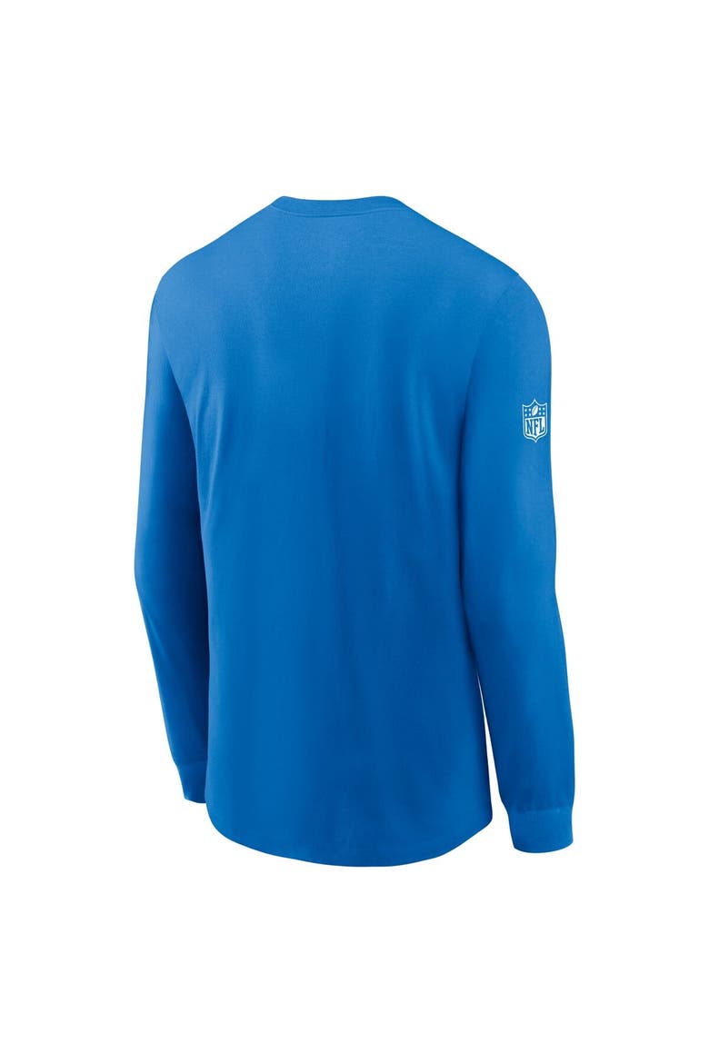 Men's Nike Blue Detroit Lions Sideline Performance Long Sleeve T-Shirt, Alternate, color, Blue