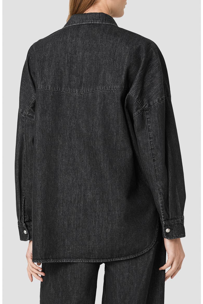 Elton Denim Button Down Shirt, Alternate, color, WASHED BLACK