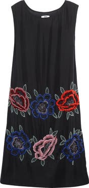 Bode Beaded Poppy Silk Tunic
