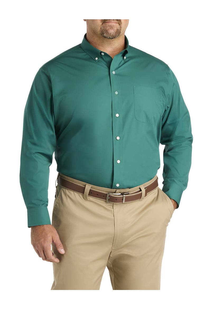 Big & Tall  Solid Tech Sport Shirt, Main, color, BAYBERRY