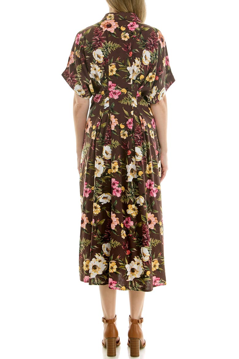Floral Short Sleeve Midi Shirtdress, Alternate, color, VENUS FLORAL
