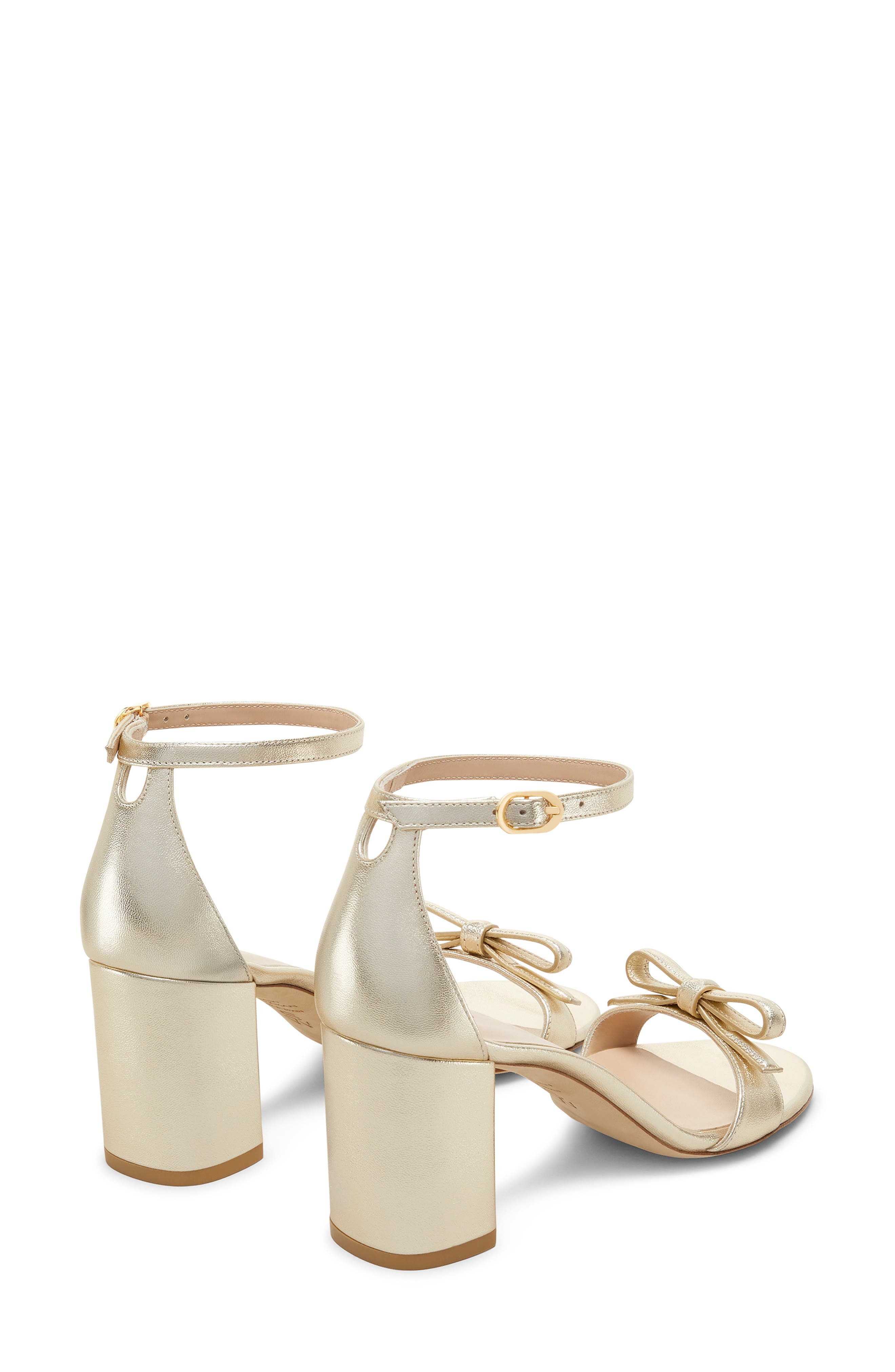 Stuart Weitzman Nudist Felicity Block 75 Sandal, Alternate, color, Platino