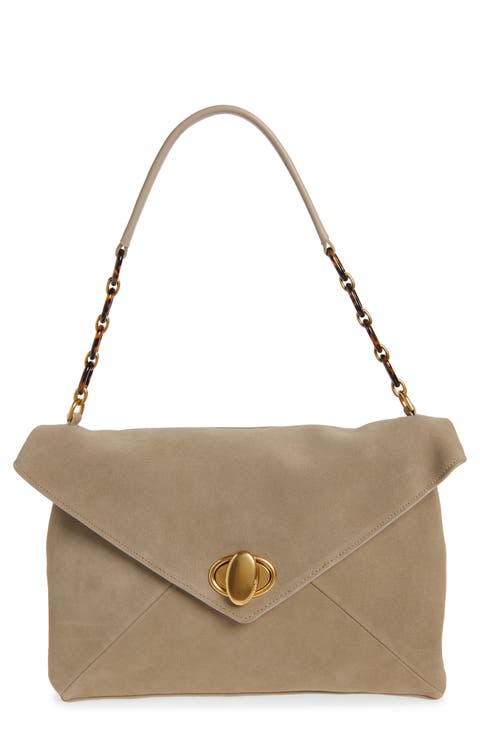 Love Note Suede Shoulder Bag