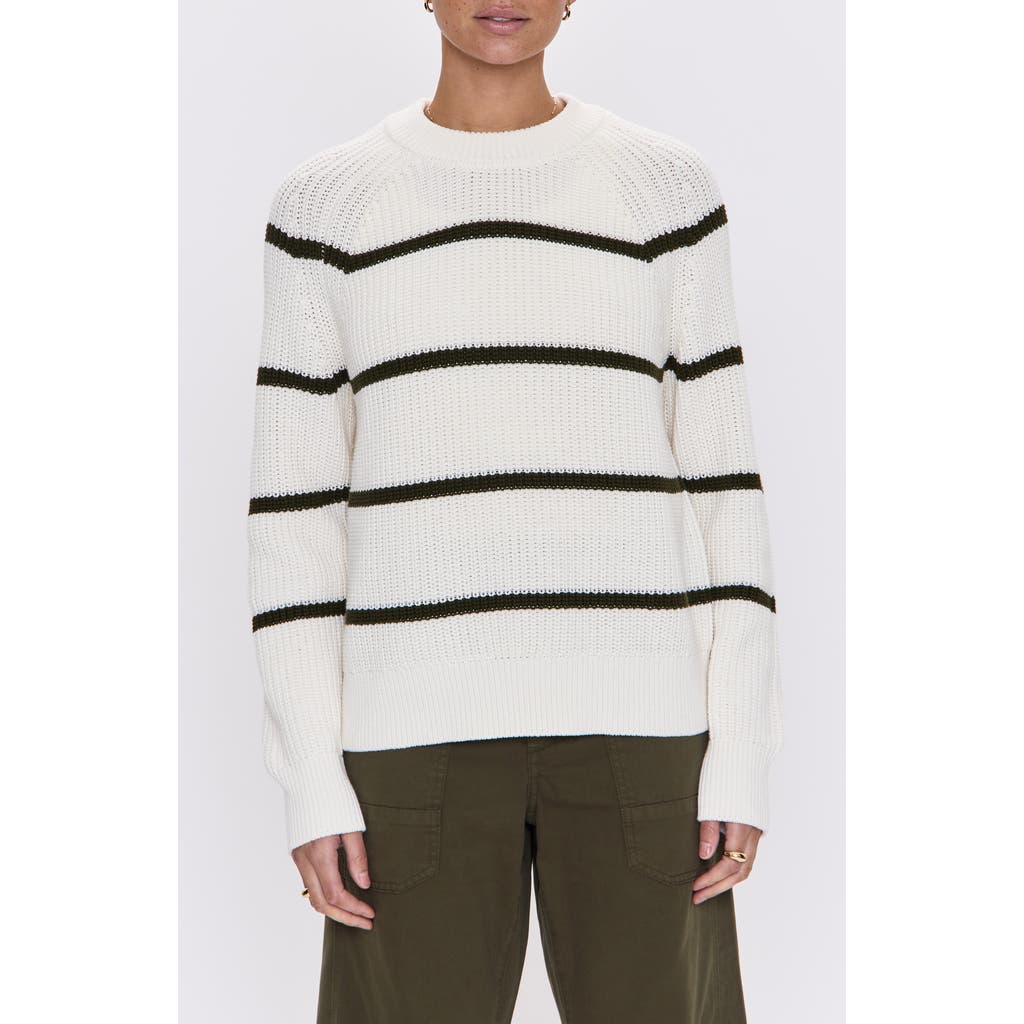 Pistola Edie Raglan Crewneck Sweater In White