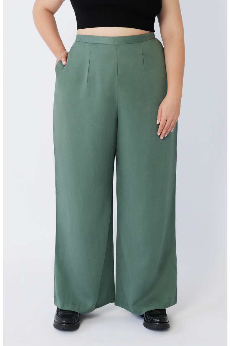 The Wide Leg Pant For Full Hips And Thighs, Main, color, Seafoam