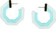 OLIVIA WELLES Jaila Hexagonal Hoop Earrings