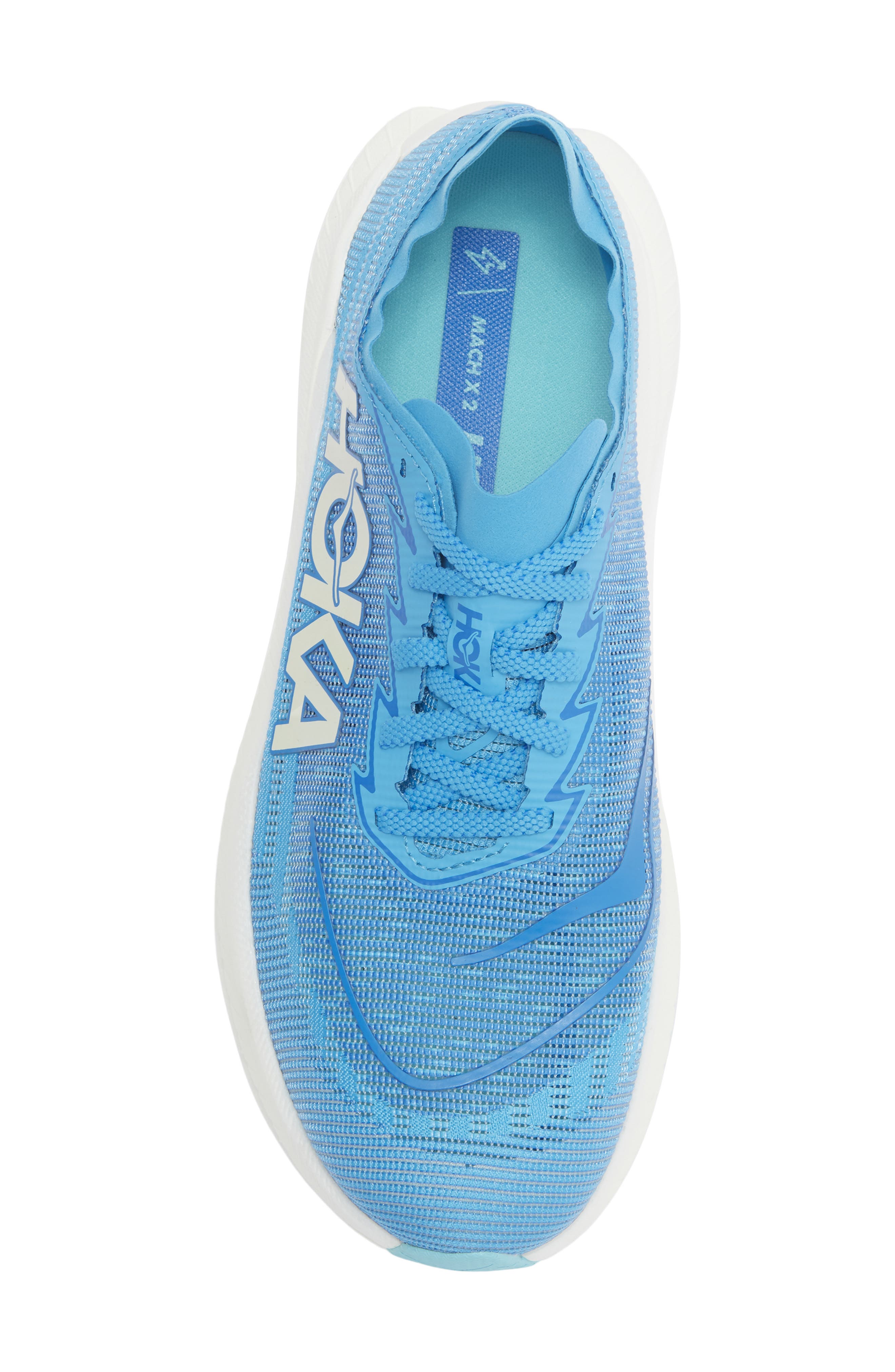 HOKA Mach X 2 Running Shoe, Alternate, color, Skyward Blue / Electric Cobalt