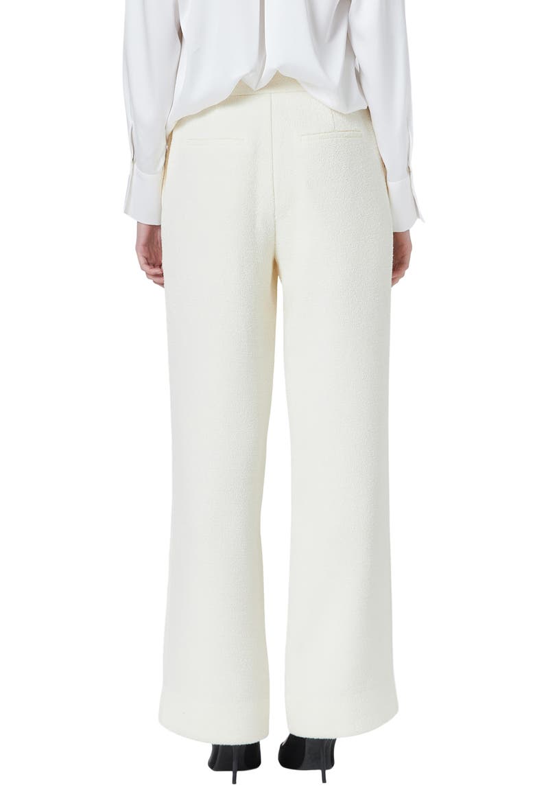 Tweed Wide Leg Pants, Alternate, color, CREAM