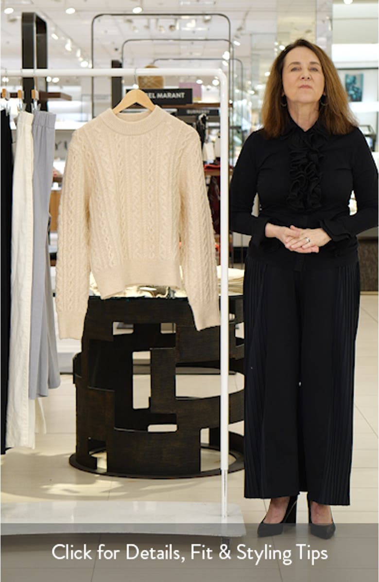 Cable Crewneck Lounge Sweater, sales video thumbnail