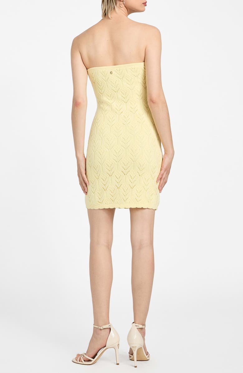 GUESS Isabella Strapless Sweater Dress, Alternate, color, Yellow