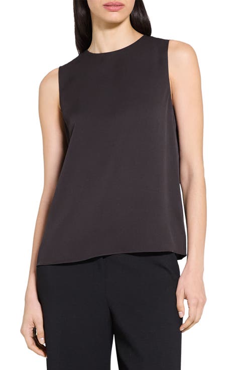 Sleeveless Silk Blouse
