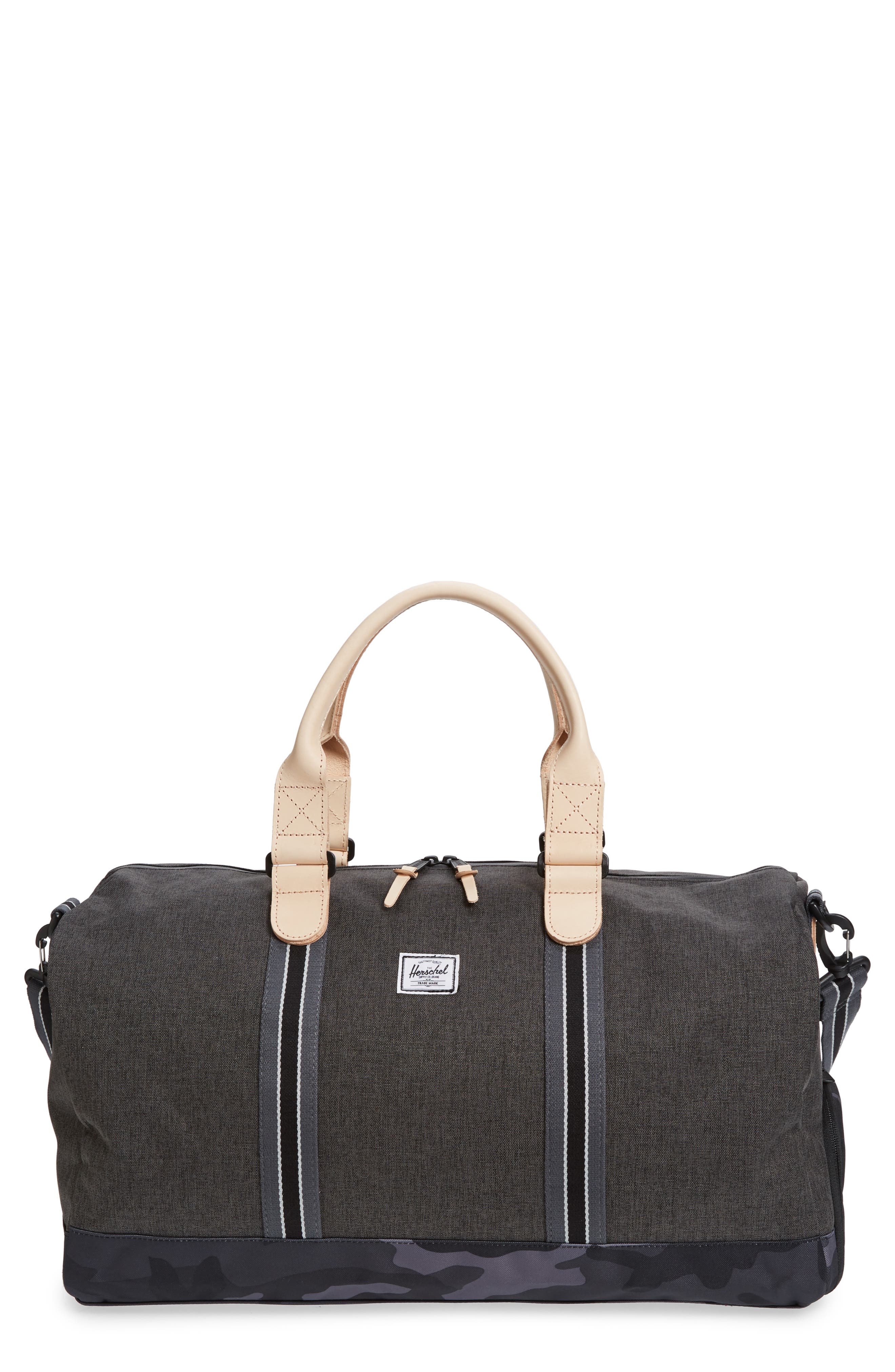 Herschel Supply Co. Novel Offset Denim Duffel Bag, Main, color, 