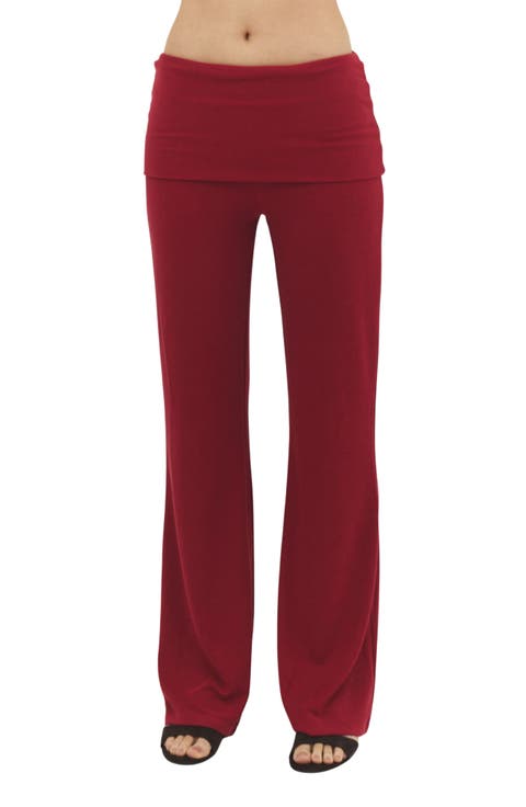 Foldover Flare Leg Pants