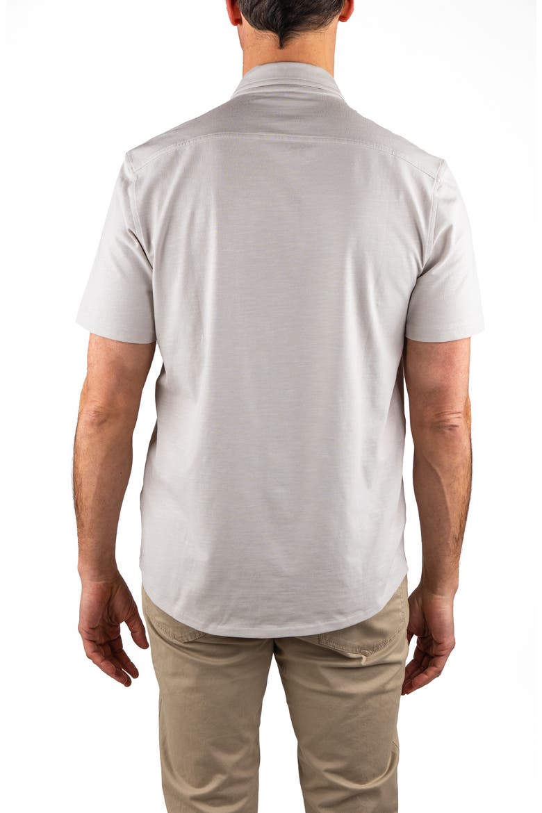 Slub Jersey Button-Up Shirt, Alternate, color, QUIET GRAY