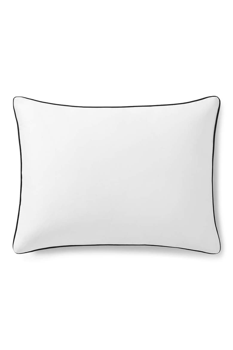 Set of 2 Contrast Piping Shams, Main, color, WHITE / BLACK