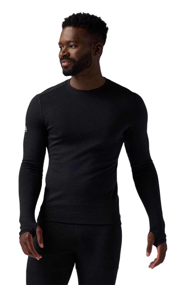Backcountry Cedars Rws Merino Mid-Wt Baselayer Crew Top - Men
s, Main, color, Black