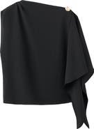 MANGO Asymmetric Ruffle Top