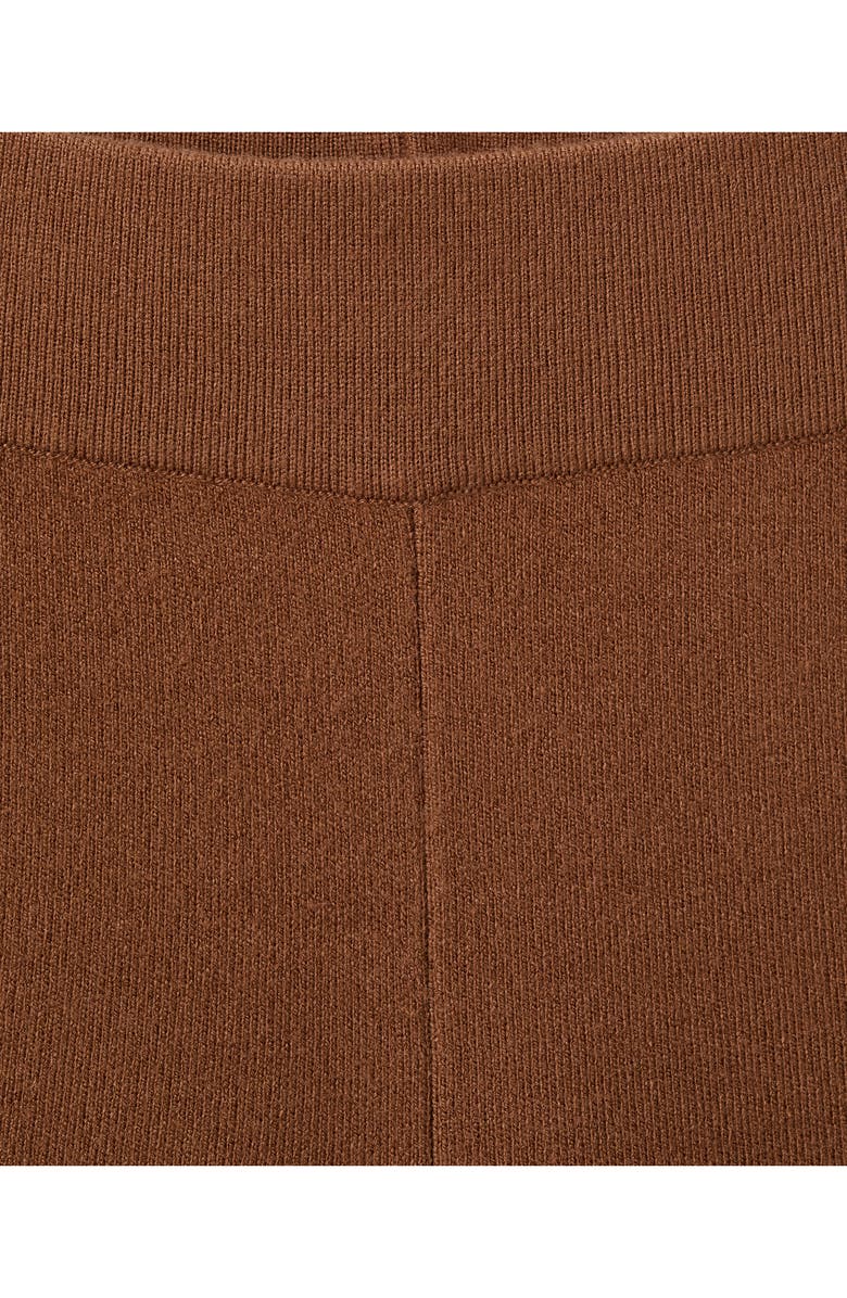 MANGO Straight Leg Knit Pants, Alternate, color, Caramel