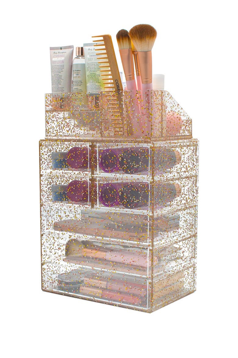 Tall Rug Display Rack SORBUS Glitter Makeup & Jewelry Storage Case Display Set | Nordstromrack