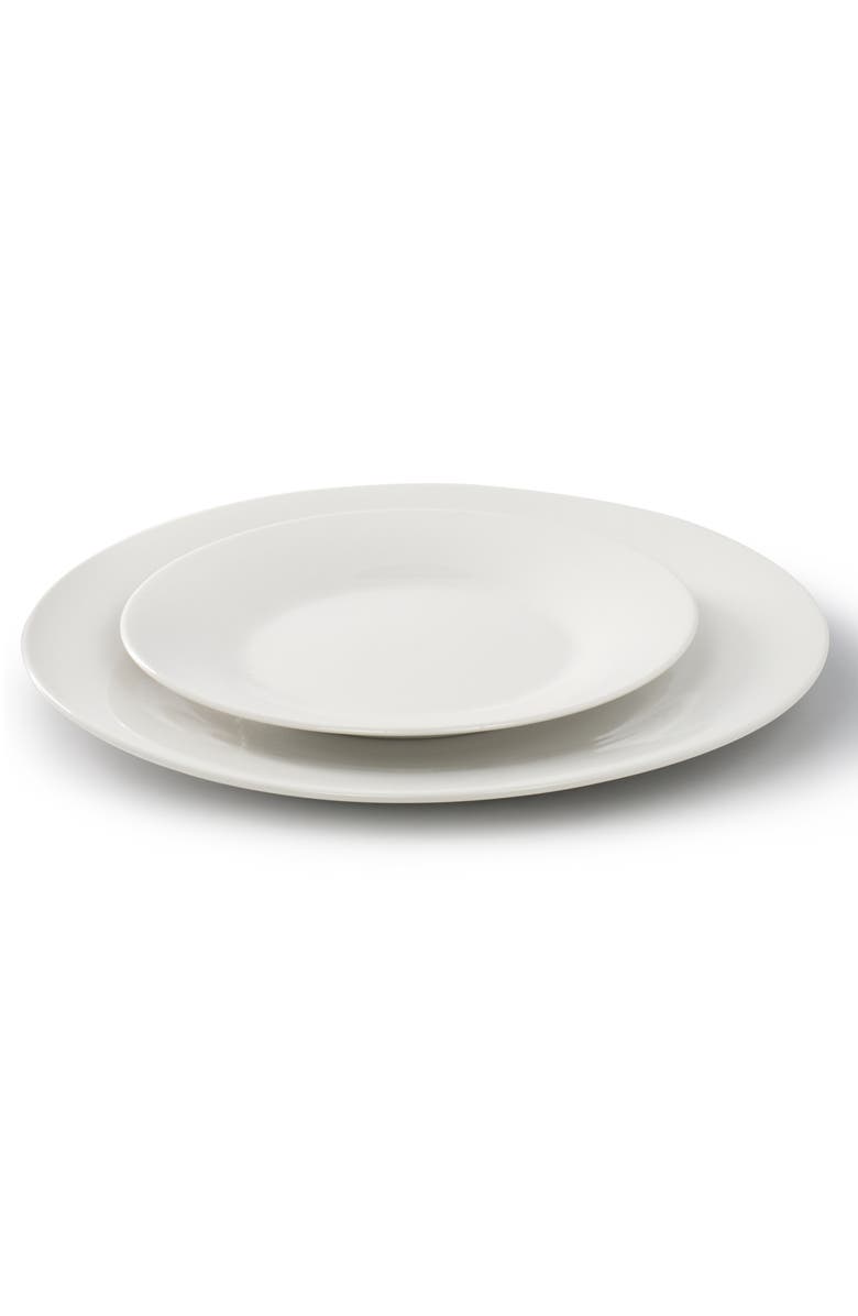 Gibson Home Everyday 12 Piece Round Fine Ceramic Dinnerware Set, Alternate, color, White