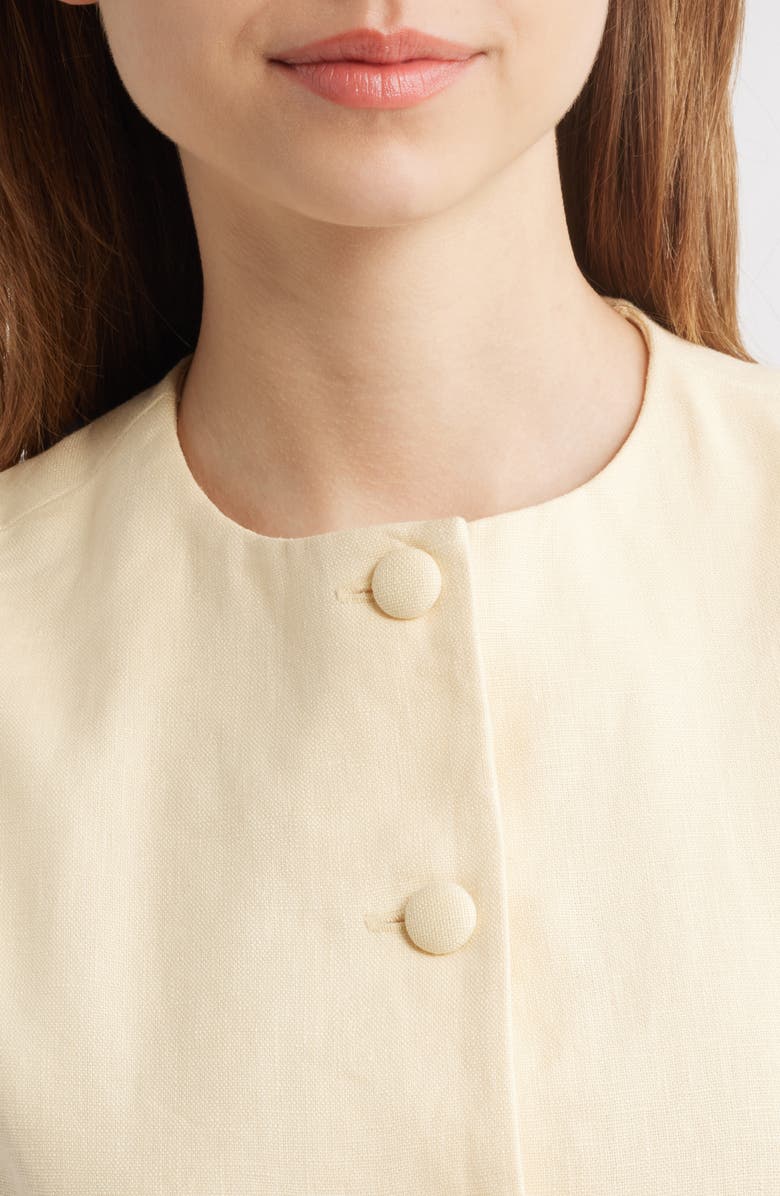 Faithfull the Brand Jane Linen Vest, Alternate, color, Butter