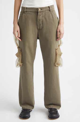 Cantiere Sheer Pocket Cotton Canvas Wide Leg Pants
