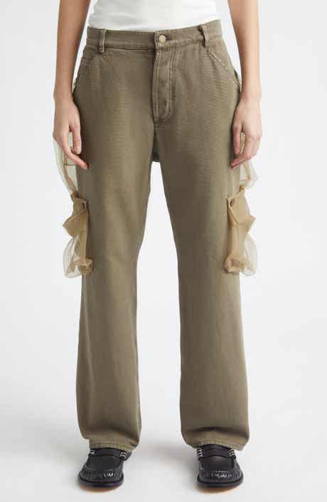 Cantiere Sheer Pocket Cotton Canvas Wide Leg Pants