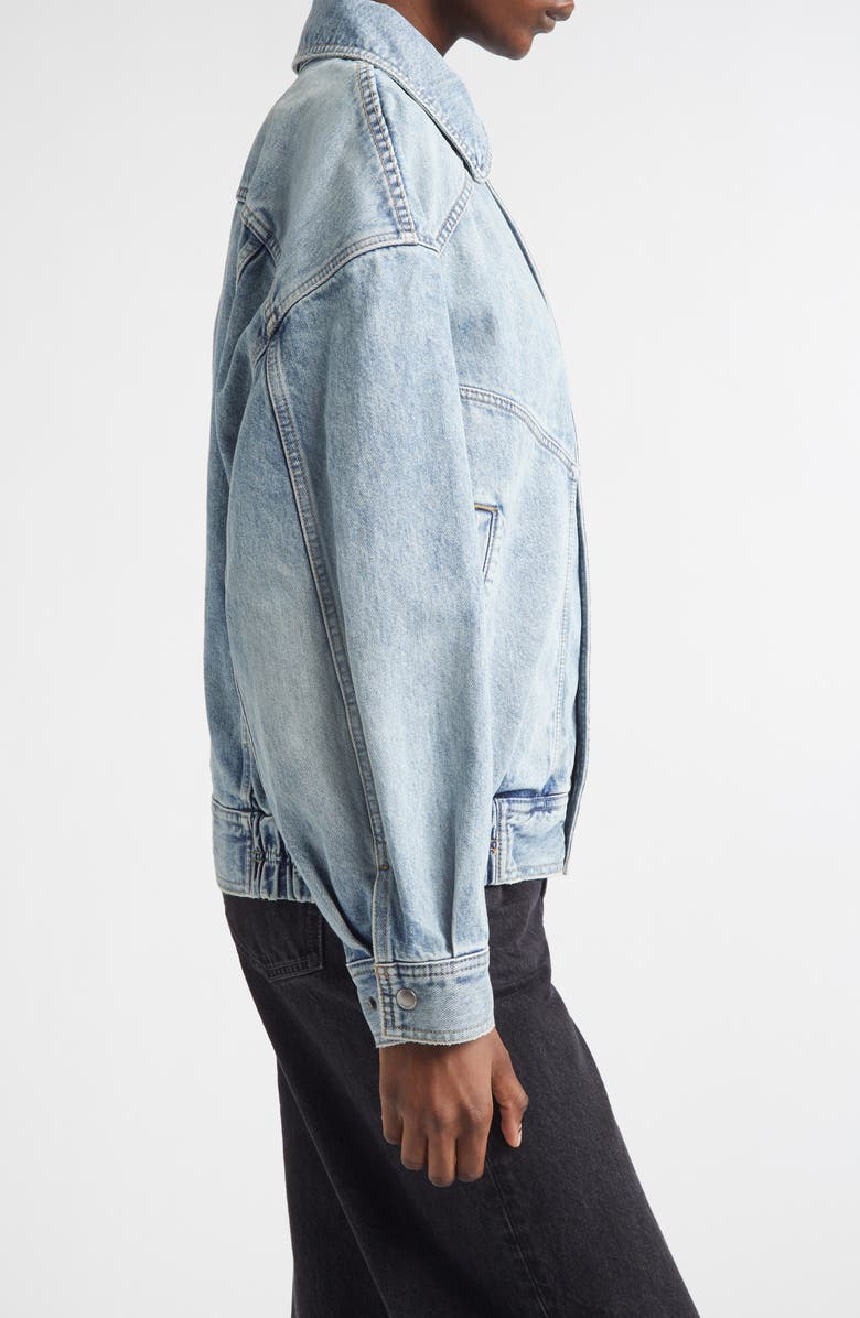 Saint Laurent Oversize Denim Jacket, Alternate, color, South Blue