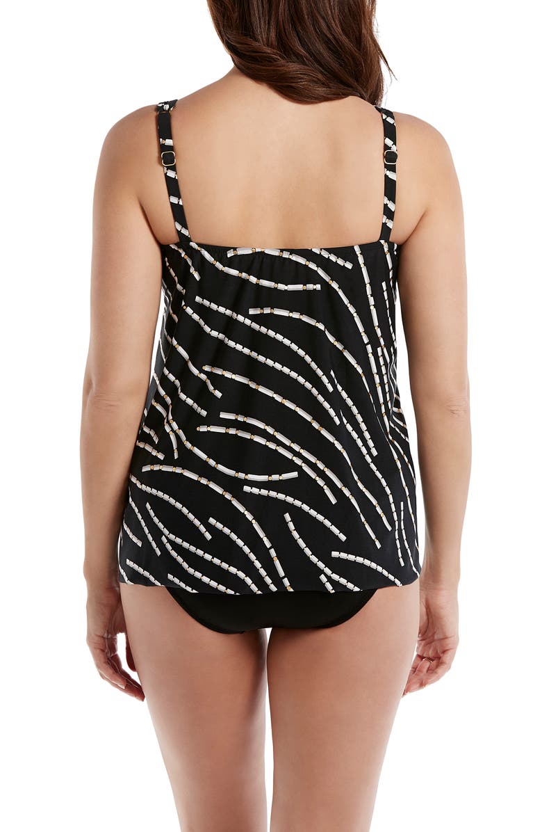 Miraclesuit<sup>®</sup> Chain Reaction Mirage Underwire Tankini Top, Alternate, color,