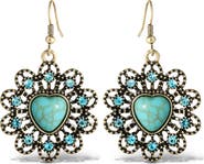 Jessica Simpson Stone Ornate Heart Earrings