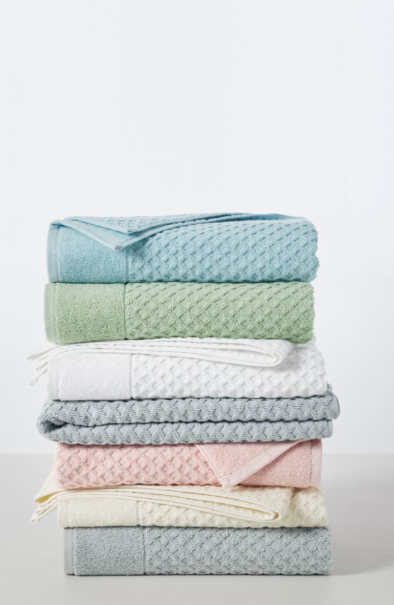 Woven & Weft 6-Pack Diamond Textured Hand Towels, Alternate, color, Optic White