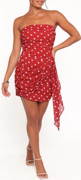 Petal & Pup Kristen Polka Dot Strapless Minidress