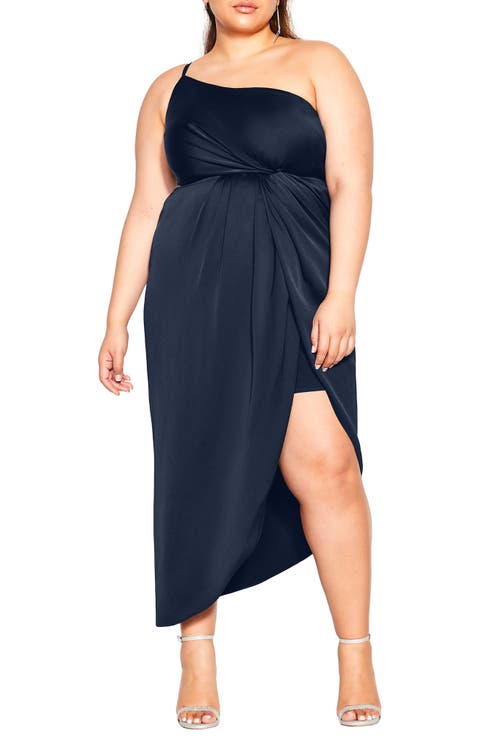 Vivid One-Shoulder Maxi Dress (Plus)