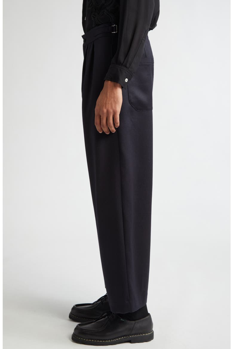 Numerals Wool Trousers, Alternate, color, NAVY