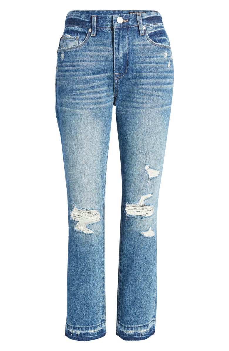 BLANKNYC The Madison Ripped Straight Leg Crop Jeans, Alternate, color,