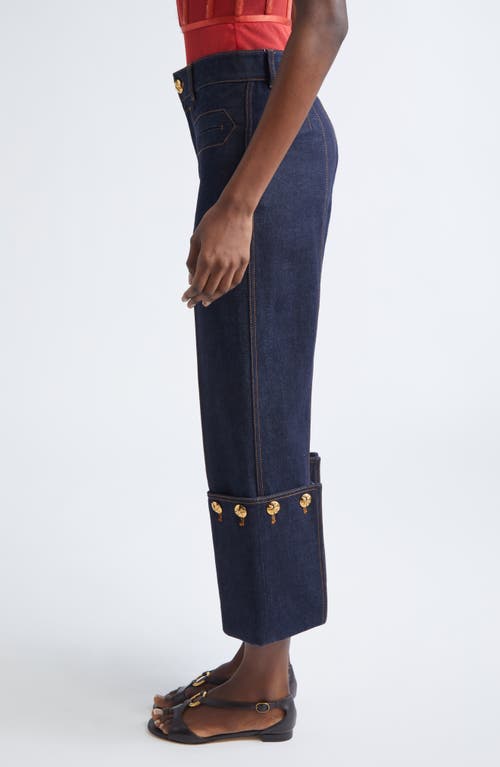 Zimmermann Rebellion Crop Straight Leg Jeans In Black
